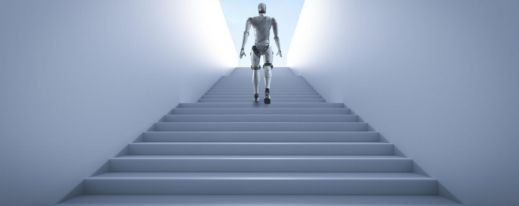 Ez a robot vakon is magabiztosan l&eacute;pcsőzik