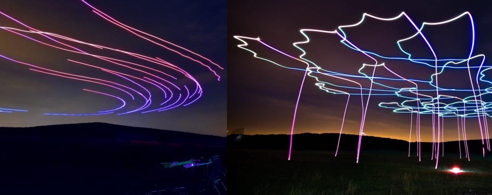 Elk&eacute;pesztő l&aacute;tv&aacute;ny: besz&eacute;lgető dr&oacute;nrajok az &eacute;gbolton